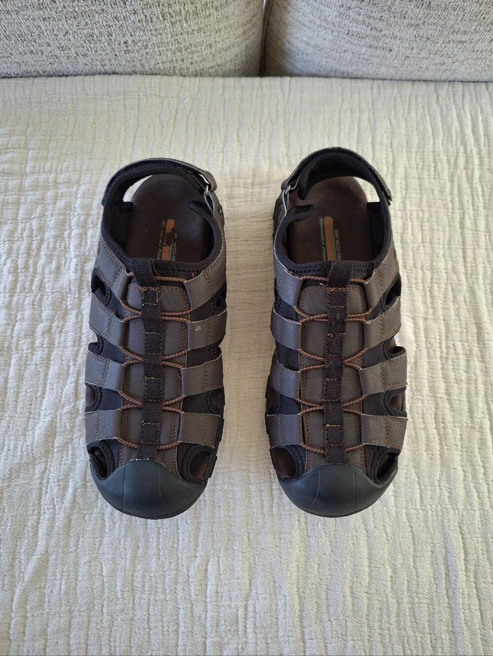 Skechers Brown Men's Closed-Toe Fisherman Sandals